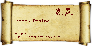 Merten Pamina névjegykártya